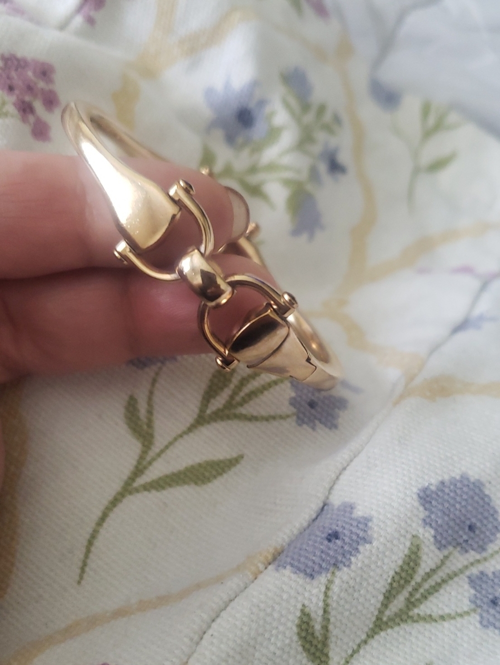 Fossil Gold Tone D-Link Bangle Cuff, model JF00812 NWOT